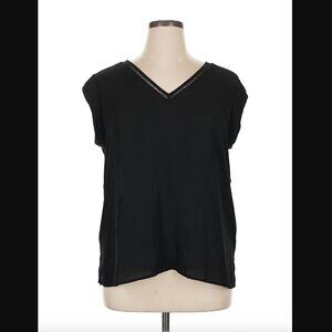DR2 Size 2X 18/20 Plus Size Womens Black Top Blouse